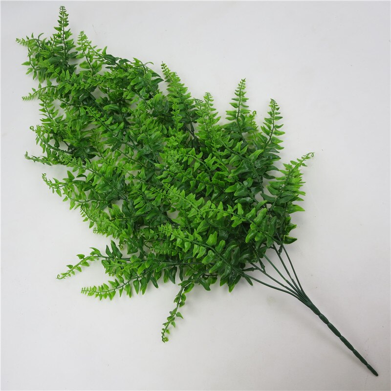 Simulation bregne græs grøn plante kunstig bregne persiske blade blomst væghængende planter hjem bryllup butik dekoration