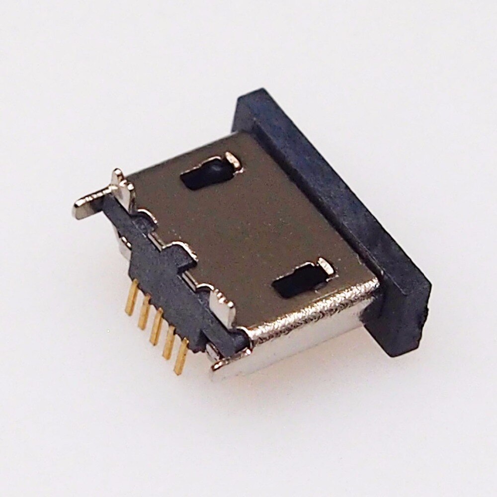 Microusb hembra Vertical SMT, Conector Micro USB 5P, 180 grados SMT, 10 Uds.