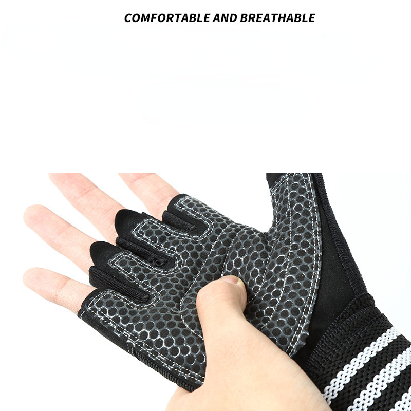 Luvas de ginásio fitness luvas de levantamento de peso musculação treinamento esportes treino ciclismo esportes luvas de treino masculino feminino m/l/xl