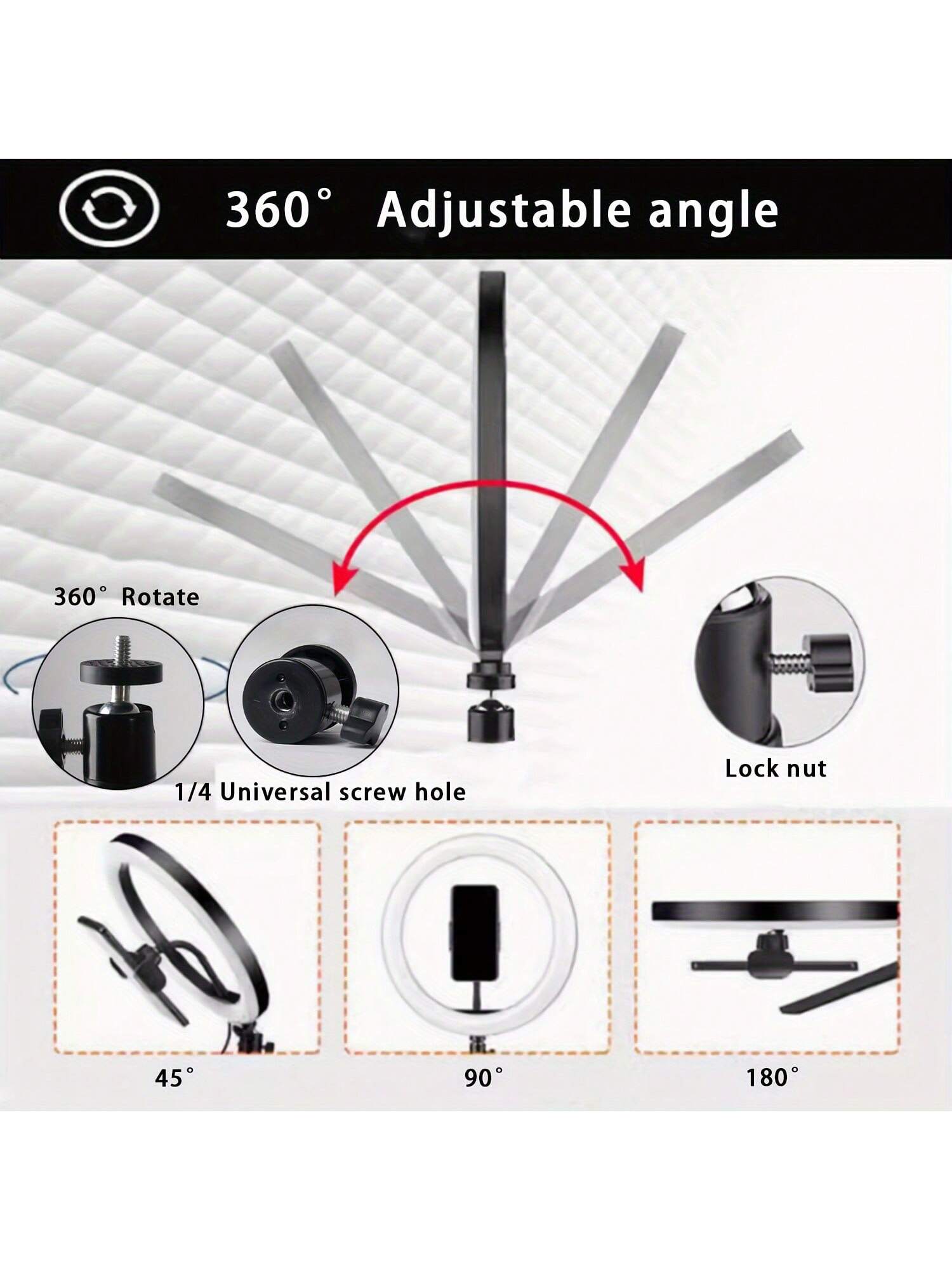 12-inch ringlichtstatief USB Remote Ring Selfie Light met statief Verlicht uw schittering