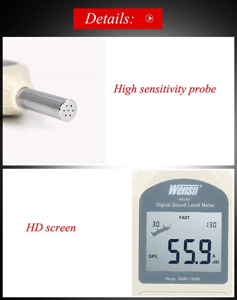 Sound Level Meter Digital High-precision Decibel Monitoring Logger Noise Tester Sound Detection Instrument Equipment SD Card
