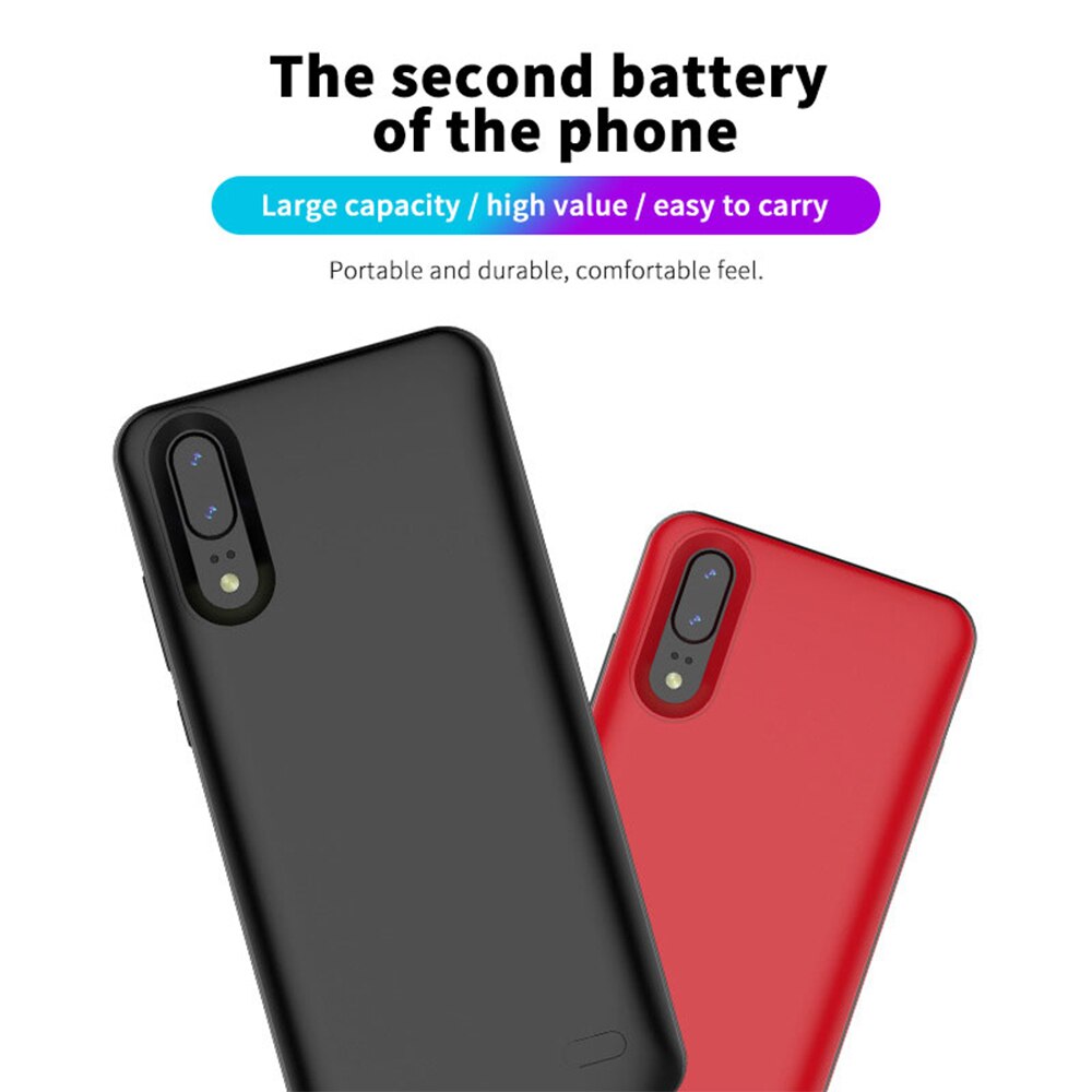 Capa carregadora de bateria para huawei p20 p20 pro, capa externa portátil para huawei p20 pro, capa de carregamento de silicone