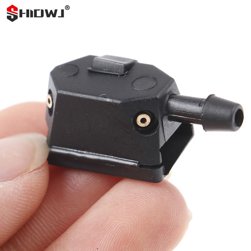 2PCS Universal Auto Windschutz Scheibe Wischer Klinge Wasser Spray Düsen Montiert Auf 8mm 9mm 4 Weg Upgrade direkt Fit Große Schärfen