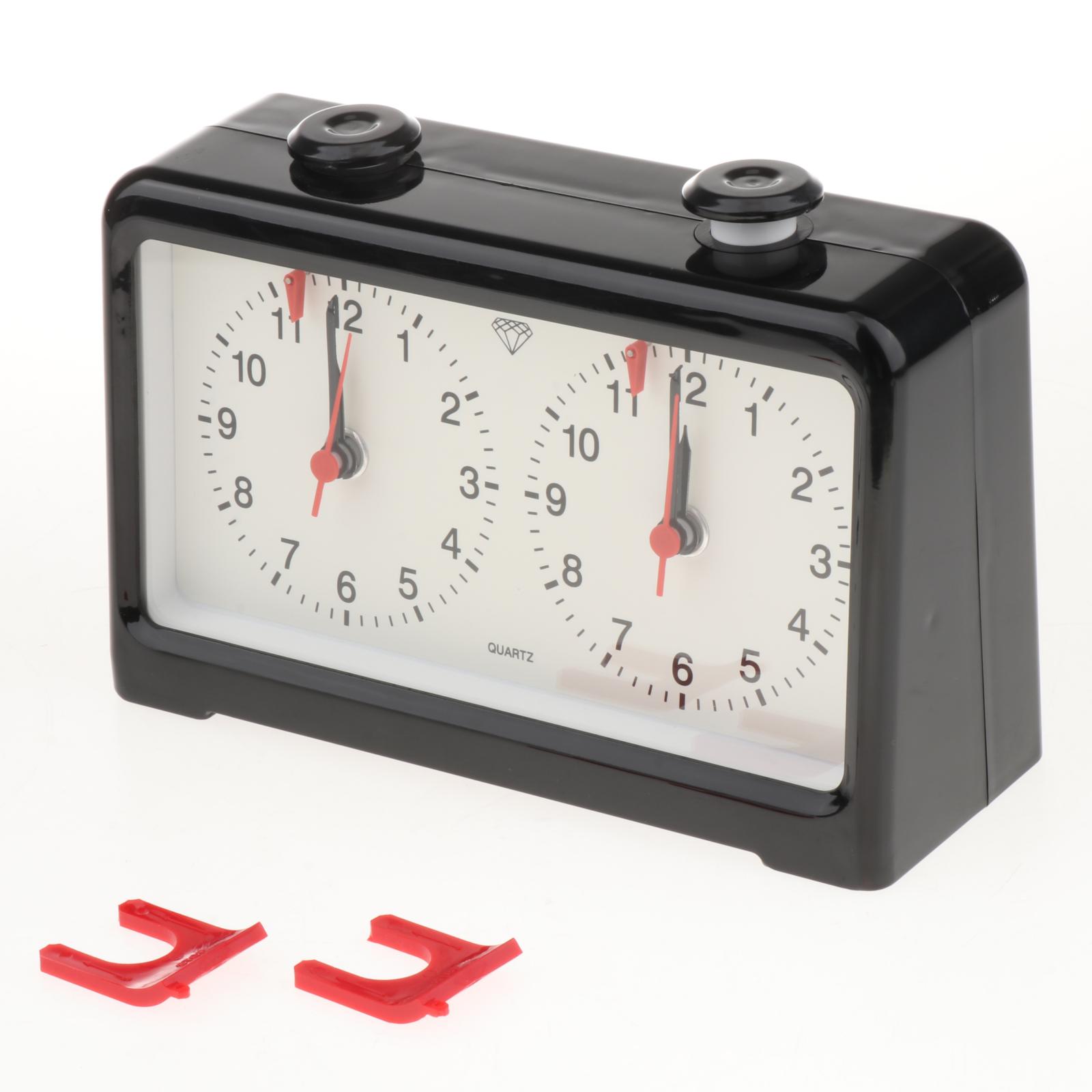 Reloj de ajedrez analógico portátil , juego de accesorios para jugadores, contador de tiempo