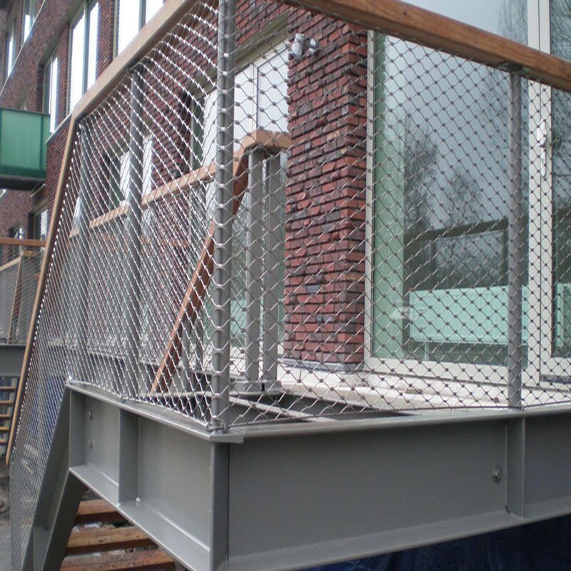 Fleksibel balustrade rustfrit stål kabelnet til altanstrappe og have/ rebnet