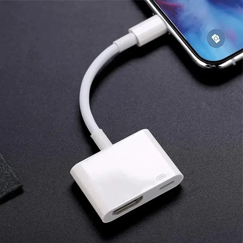 For Lightning to HDMI-compatible Adapter projection cable Audio Sync Screen Connector for iPhone iPod HDTV Display TV Monitors