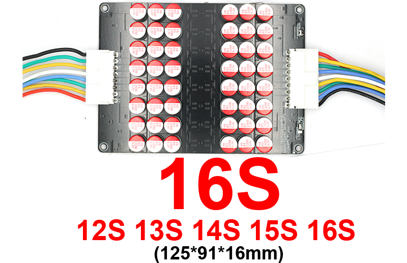 1A 3A 5A 6A Balans Li-ion Lifepo4 LTO Lithiumbatterij Actieve Equalizer Balancer Board Condensator 3S 4S 5S 7S 8S 10S 16S 20S BMS: Ivoor / 10A