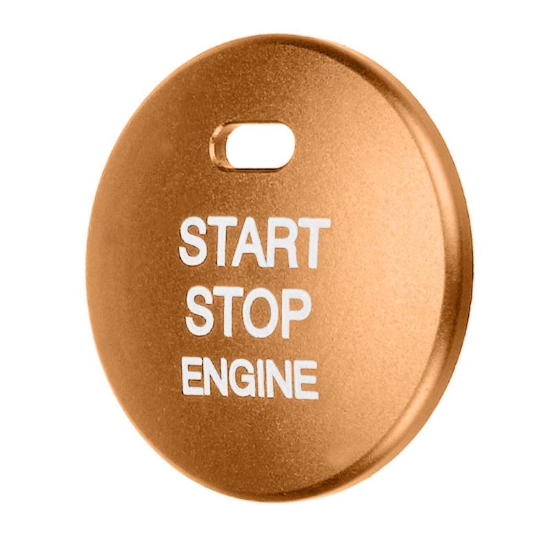Interruptor de botón de arranque y parada de motor de coche, cubierta de repuesto, pegatina de tapa embellecedora para Mazda 3 Axela, CX-3, CX-4, herramientas de estilo: Oro