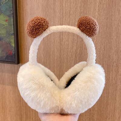 Foldable Kawaii Winter Cold Protection Earmuffs Ladies Cute Christmas Headband Earmuffs Thick Warm Plush Earmuffs Snow Keep Warm: style 08