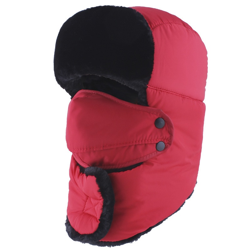 Sport caps tur caps skjerf menn russian trapper termo lue trooper øreklaff snø ski lue cap med fack maske