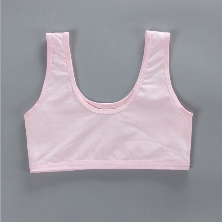 Lucky Bow cute top Light color Vest Bra underwear bottoming Girls under clothes teenager braces children soft cotton