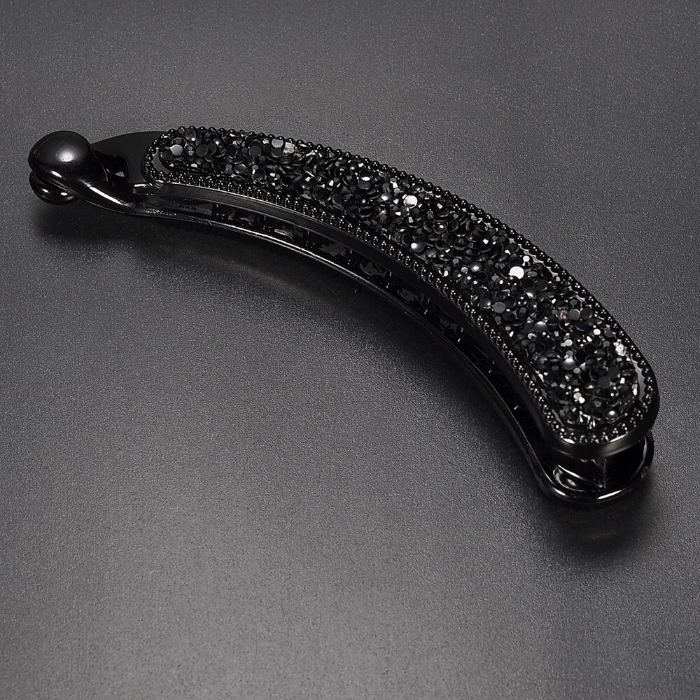 Glänzende Strass Frauen Mädchen Haarnadeln Banane Barrettes Clip Koreanische Stil für Elegante Weibliche Haar Clip Haar Zubehör