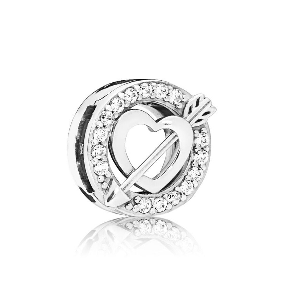 2019 NUOVO 100% 925 di Sterling Silver Valentino Rob Bot CLUB Dadi Scintillante Freccia Fascino Amato Clip di Cuore Del Pendente braccialetto Regalo: 2