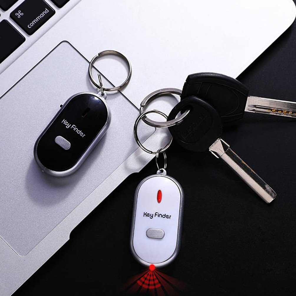 Smart Key Finder Anti-Lost Wireless Whistle Sensors Keychain Tracker LED With Whistle Claps Anti Lost Tag Child Bag Pet Locator