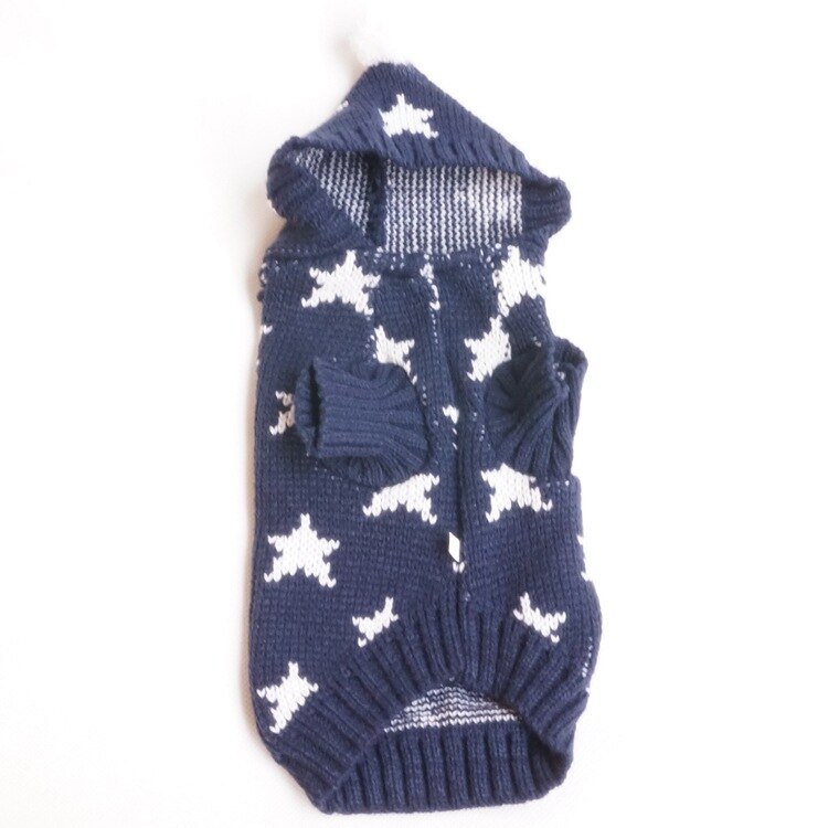Stjerne hundetøj efterår og vinter varm frakke bamse puddel firbenet hund sweater kæledyr frakke jakker jule halloween kostumer