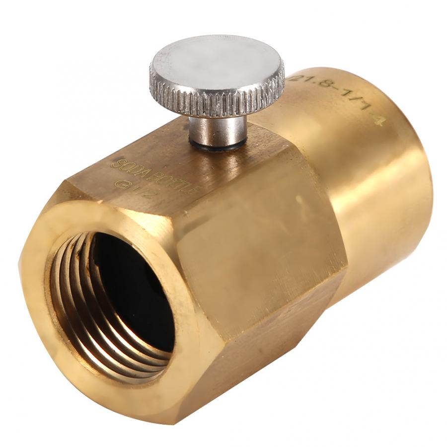 Brass Household Soda Bottle CO2 Connector Adapter for Filling Soda W21.8 to G1/2 fermenter