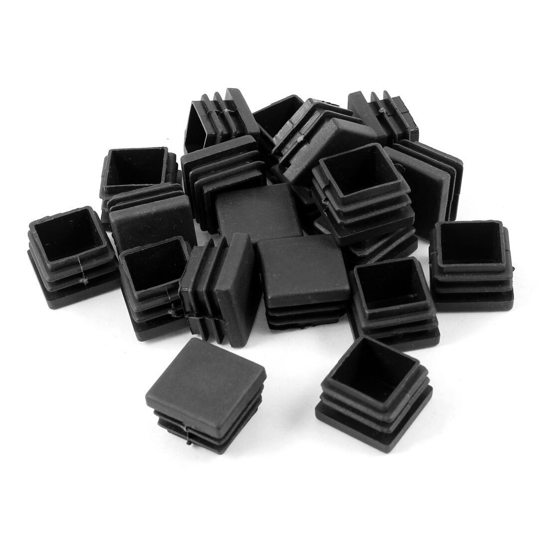 FGGS-20 Stuks Plastic Vierkante Blanking End Caps Buis Inserts 25 Mm X 25 Mm