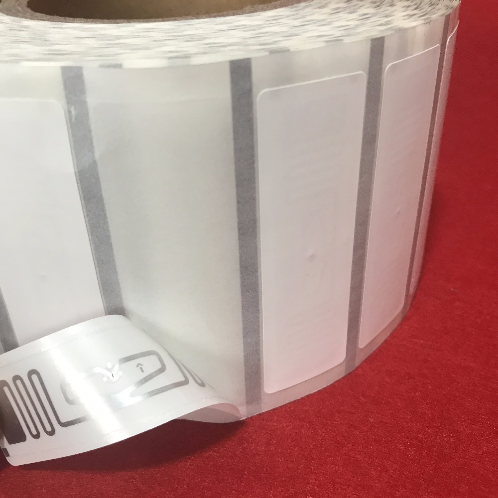 Passive RFID Tag E52 Electronic Label Self-adhesive PP Synthetic Paper Electronic stickers 74*24MM