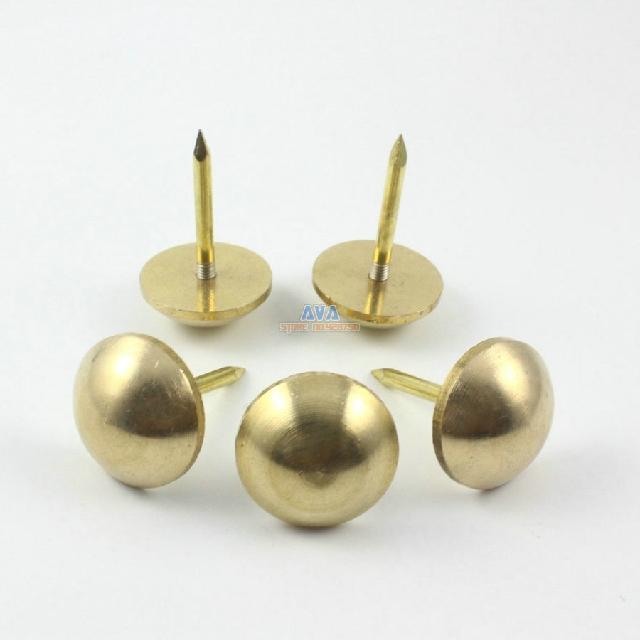 15 Pieces Solid Brass Upholstery Tacks Nails 20x30mm