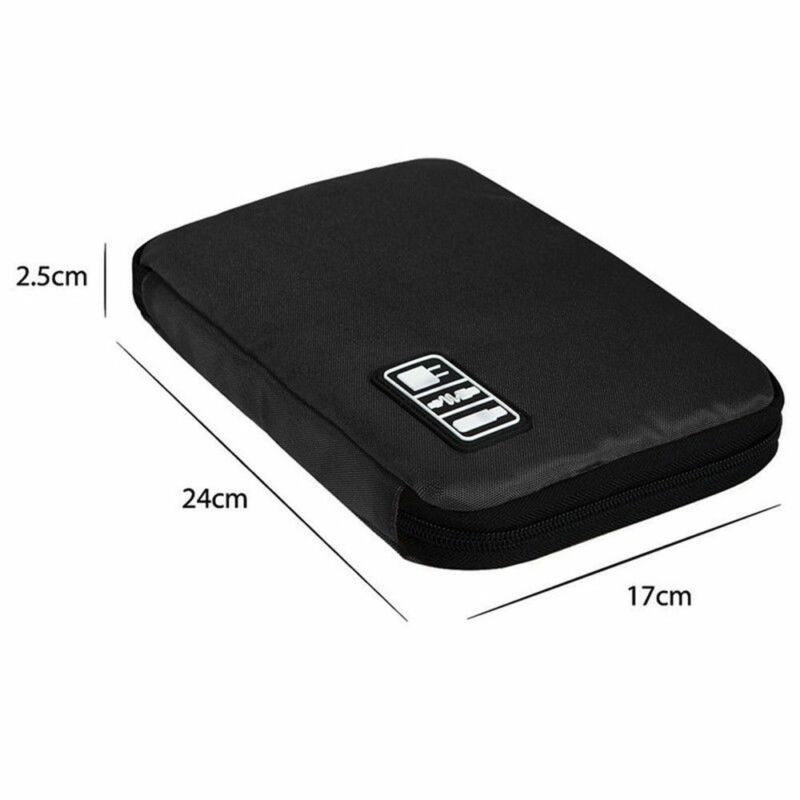 USB Flash Drives Case Organizer Bag Digitale Opslag Pouch Data Oortelefoon Kabel Casual Solid Nylon Grote Capaciteit Reizen Handtas