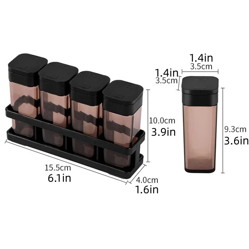 Kitchen Spice Jar Container Set Household Seasoning Box Spice Organizer Airtight Moisture Proof Spice Bottles Storage Jars
