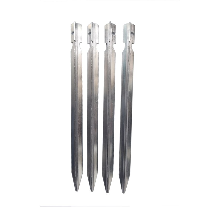 18cm tältpinnar tältpinnar i aluminium spik för camping tältrep ultralätt tälttillbehör utrustning utomhusresor: Vit 4 st