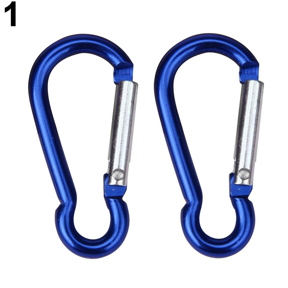 2 Stuks Aluminium Karabijnhaak Sleutelhanger Clip Outdoor Camping Sleutelhanger Karabijnhaak Water Fles Gesp Reizen Klimmen Accessoires