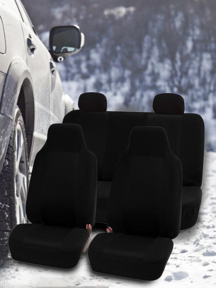 Set de fundas de asiento de coche, accesorios interiores de esponja, cubierta de asiento delantera/trasera/reposacabezas, conjunto de cubierta completa para coche/camión/furgoneta 7 unidades