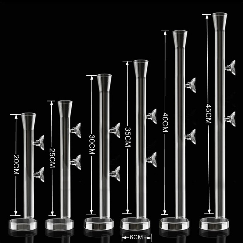 Glass Aquarium Feeder Tube Dish Shrimp Fish Snail Sunk Food Dispenser Feeding Tube Bowl Aquarium Accessories