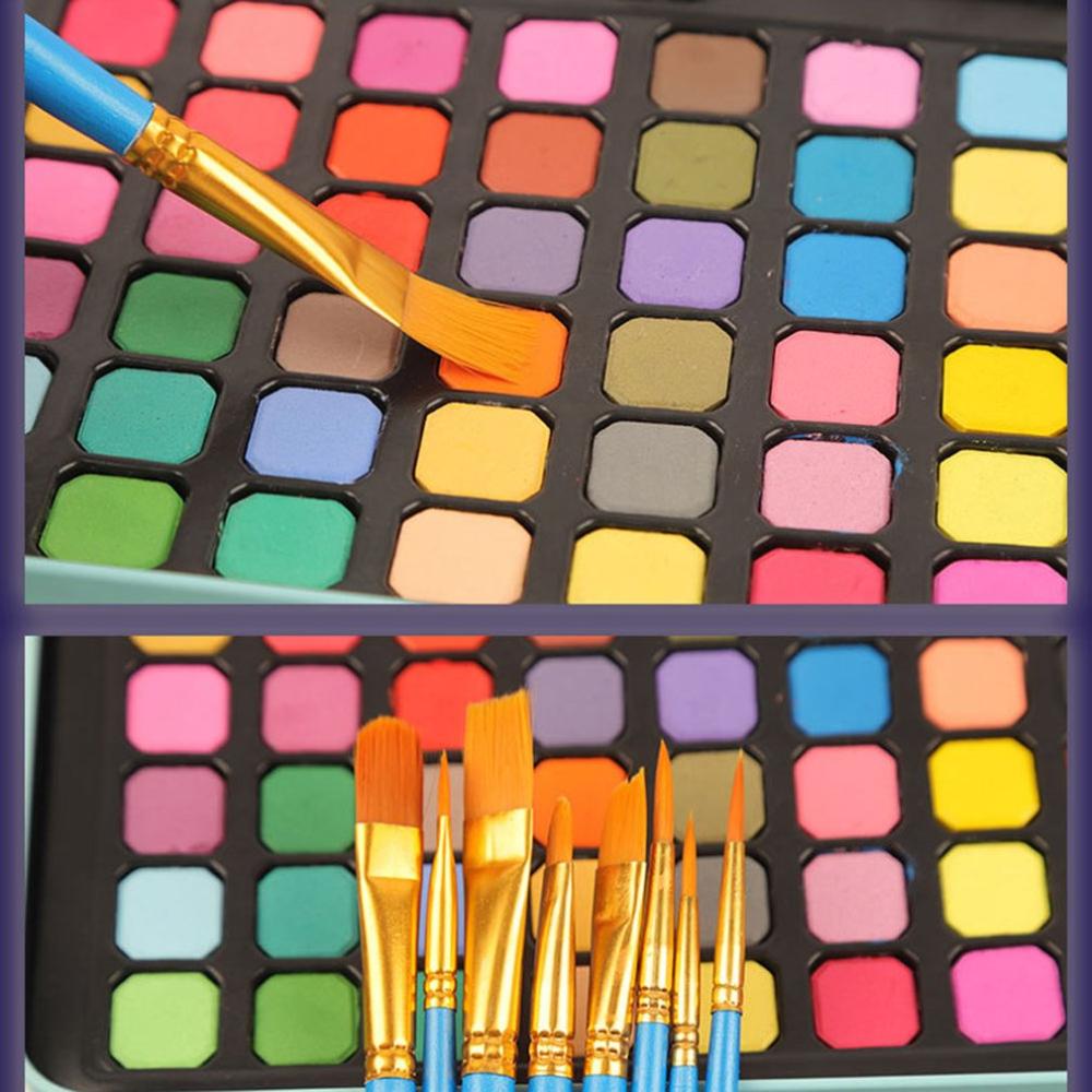 12Pcs/set Nylon Artist Paint Brush Watercolor Acrylic Wooden Handle Painting Brushes Art Supplies Stationery