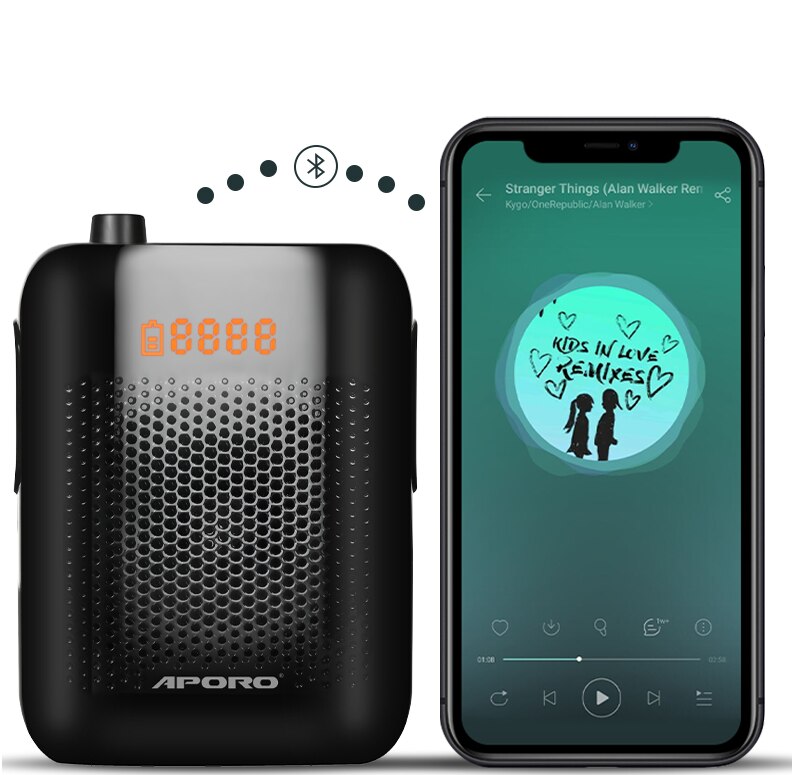 20w amplificador de voz portátil mini som amplificando t30 música jogando com fio microfone fone de ouvido e cós 2000mah bateria