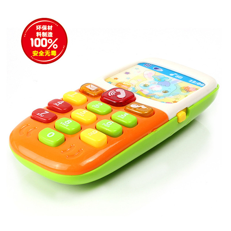 Elektronische Speelgoed Telefoon Voor Kinderen Mobiele Baby elefoon Onderwijsleerproces Speelgoed Muziek Machine Speelgoed Voor Kinderen (Kleur Willekeurig)