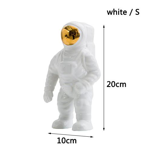 Space mann astronaut vase keramisk modell unik astronaut vase tørkede blomster hvit keramisk vase for bordplate dekorverktøy: Hvit s