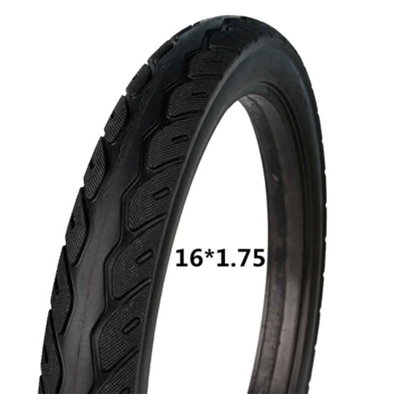 16 Inch 16 x 1.75 Bicycle Solid Tires Bicycle Bike Tires 16 x 1.75 Black Rubber Non-Slip Tires Cycling Tyre