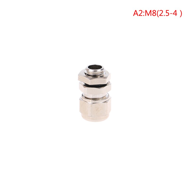 Brass Metric Cable M6 M8 M10 M 12 M14 M16 M18 Metric Cable Gland Waterproof Explosion Proof 304 Stainless Steel Connector: A2-M8