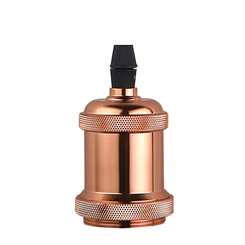 5 Pieces Vintage Edison Lamp Base Pendant light E27 Bulb base Aluminum Light Socket Industrial Retro Fitting lamp holder Fixture: Rose Red