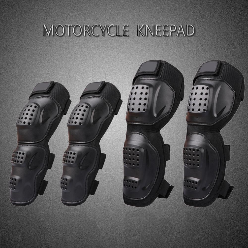 4 pièces/ensemble Motocross genou protecteur orthèse Protection coudière genouillère moto Sports cyclisme garde protecteur genou garde noir