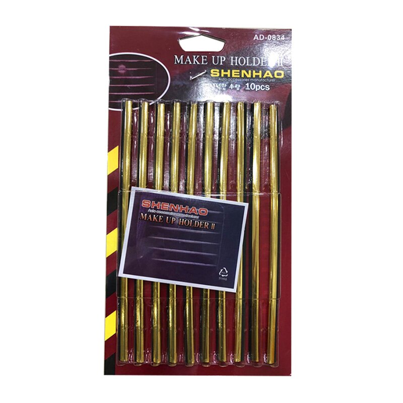 Universele 10 Stuks Auto Air Outlet Decoratie Strip Diy Auto Interieur Airconditioner Chroom Decoratie Strip Auto Interieur Mouldings: gold