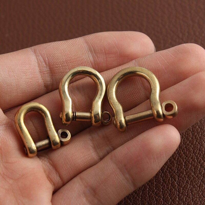2 Stuks Messing Afneembare Verwisselbare Open Schroef D Ring Gesp Beugel Sluiting Lederen Ambachtelijke Tas Riem Riem Handvat Schouder Singels
