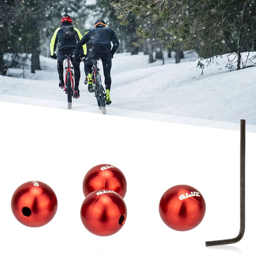 4Pcs Bicycle Brake Cable End Caps Set Ball Hat Sh ift Cable Tips for MTB Bike: Red