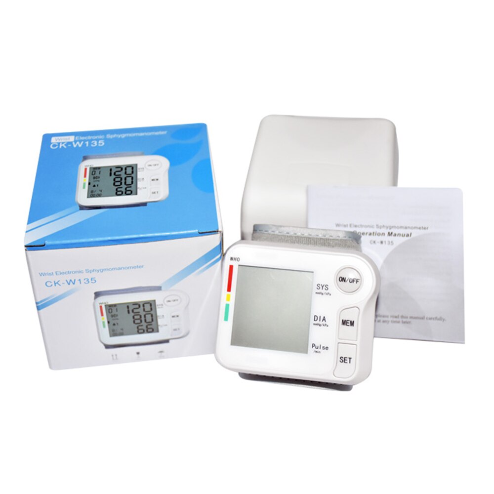 Vingertop Pulsoxymeter Pols Bloeddrukmeter Heart Beat Rate Pulse Meter Vinger Oximeter Bloed Zuurstofverzadiging Meter: Wrist(have box)