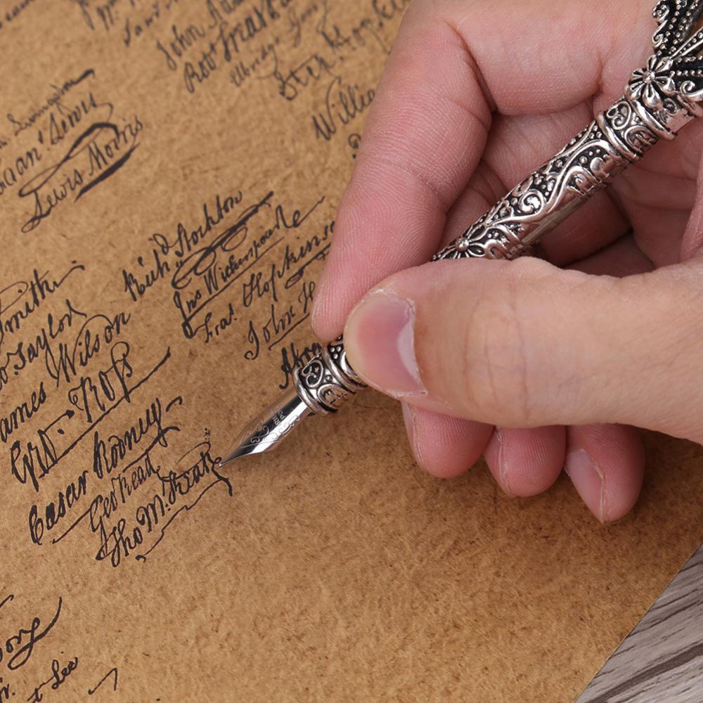 Engels Kalligrafie Veer Dip Pen Schrijven Inkt Set Briefpapier Box met 5 Nib Huwelijkscadeau Quill Vulpen pen