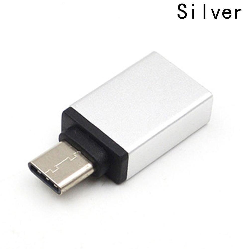 USB-C Type-C To USB OTG Mini Adapter 3.0 Converte For Samsung Galaxy Note8 High Speed certified Cell Phone Accessories Charger: Silver