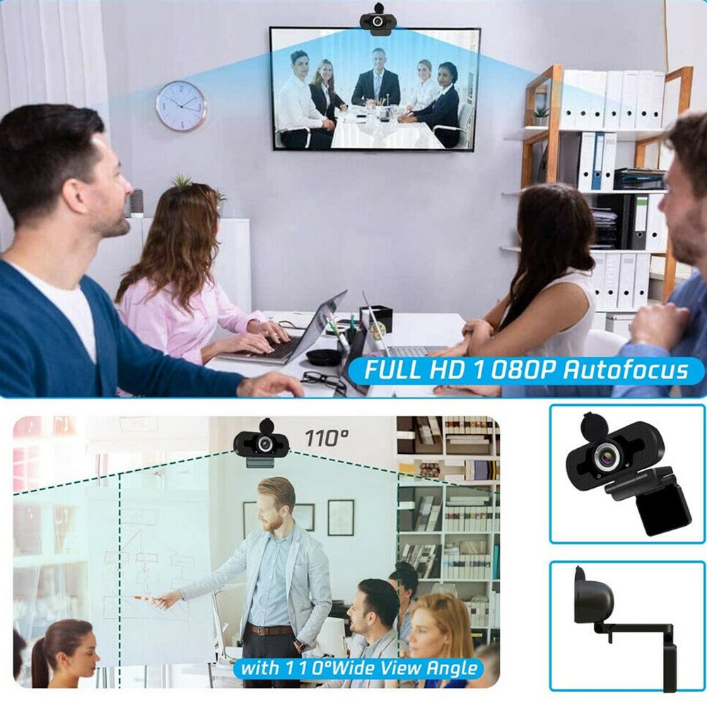 Usb Camera Hd 1080P Computer Camera Met Stofkap Webcam Voor Webcast Video Conferentie Webcam Full Hd 1080P camara Web Para Pc
