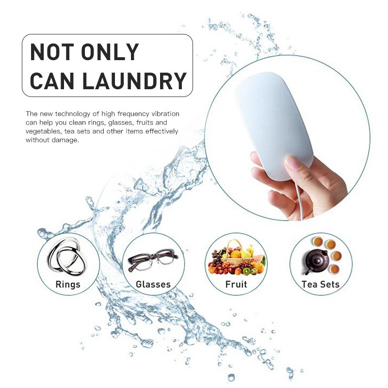 SOONICK Tragbare Ultraschall Reiniger USB Mini Ultraschall Reinigung Maschine Wasserdicht Obst Gemüse Schmuck Gläser für Reise