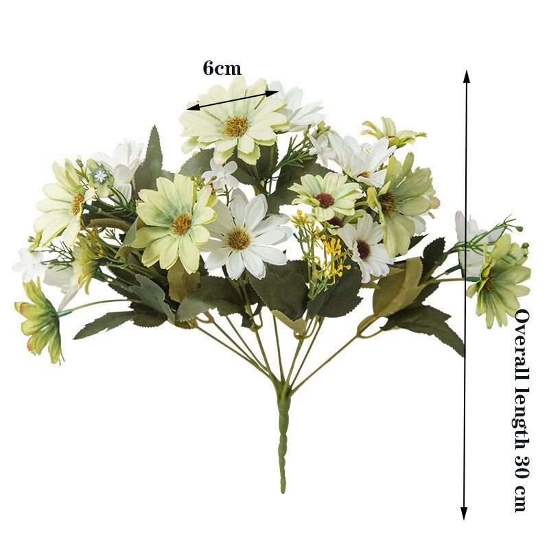 Silke holland krysantemum rosa konstgjord blomma bukett plast tillbehör hem vardagsrum bröllop diy bord de
