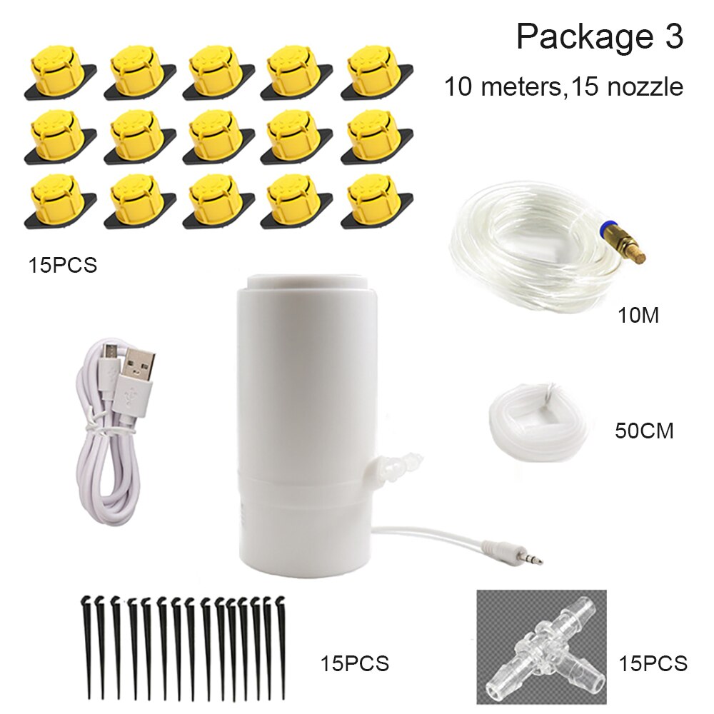 2020New WIFI Control Intelligent Automatic Drip System Garden Remote APP Control Irrigation System Garden Plant Water Pump Timer: 10 meters 15 spray