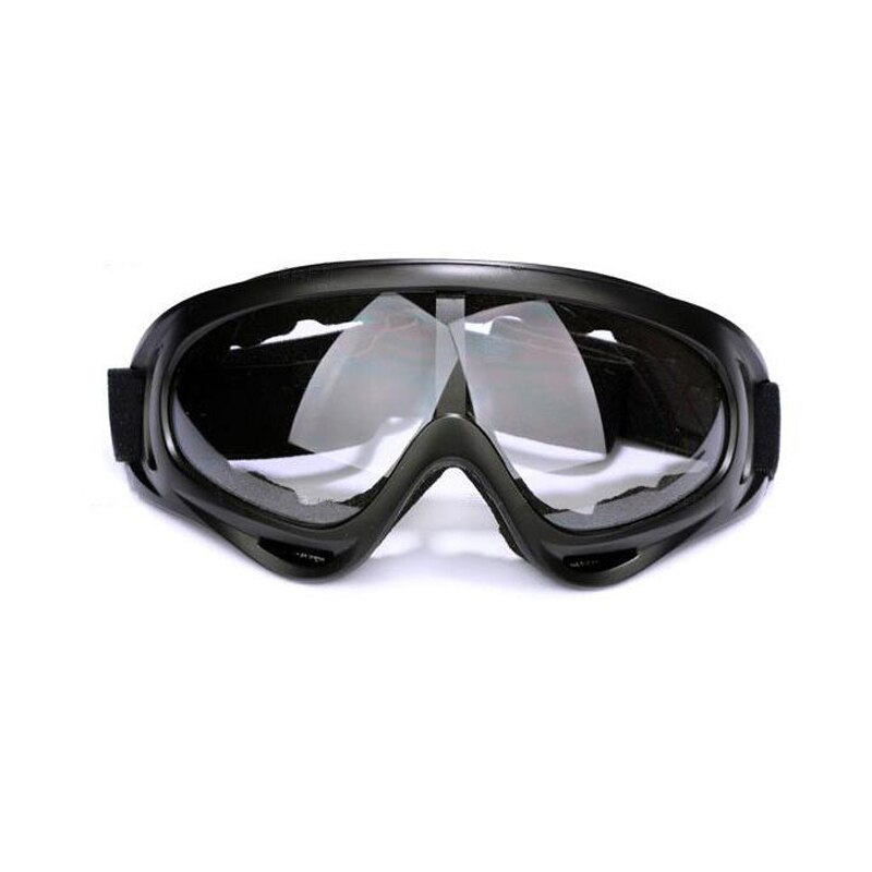 1 stk vinter vindtæt skibriller beskyttelsesbriller udendørs sport cs briller skibriller  uv400 støvtæt moto cykel solbriller: Gennemsigtig