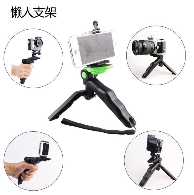 Mini Tripod Stand or hand grip Table top Photogs 2 in1 video DSLR Camera For gopro 1/4 screw