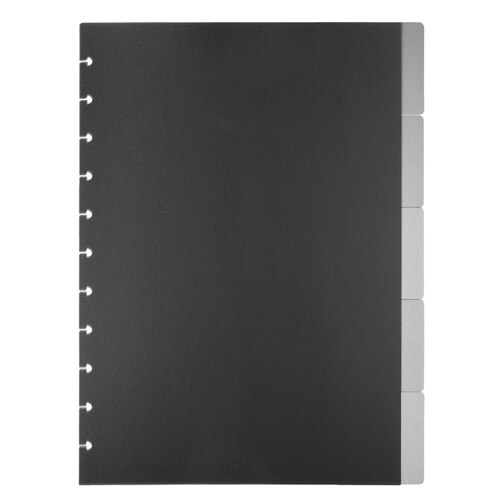 Folha de papel de folha solta-folha separador página peças índice página interna pasta de papel folha solta-folha caderno acessórios: A4gray with sticker